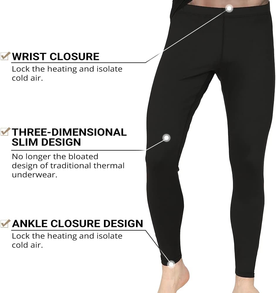Thermal Underwear For Men Long Johns – Warm, Fleece Lined Base Layer, Winter Comfort Thermal Underwear 2026 2 thermal underwear in action