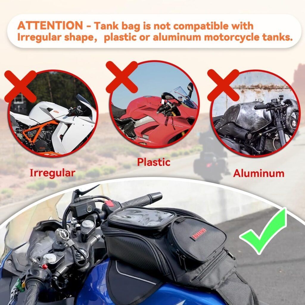 motorcycle bag in action