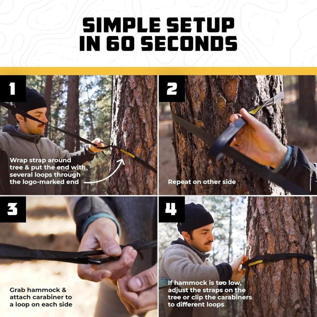 Wise Owl Outfitters Camping Hammock Review – Portable, Single Use, Tree Straps, Perfect for Travel & Backpacking 2 camping hammock in action