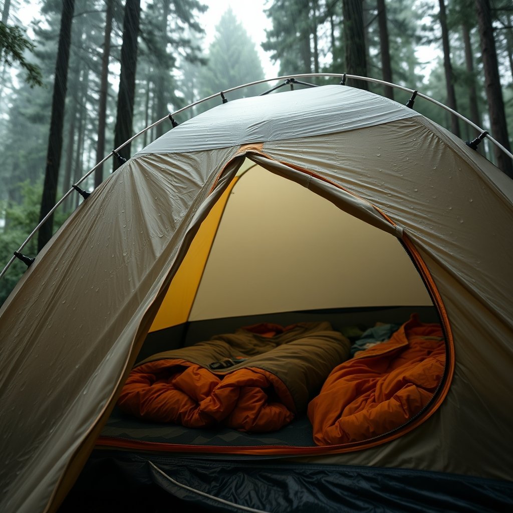 camping tent in action