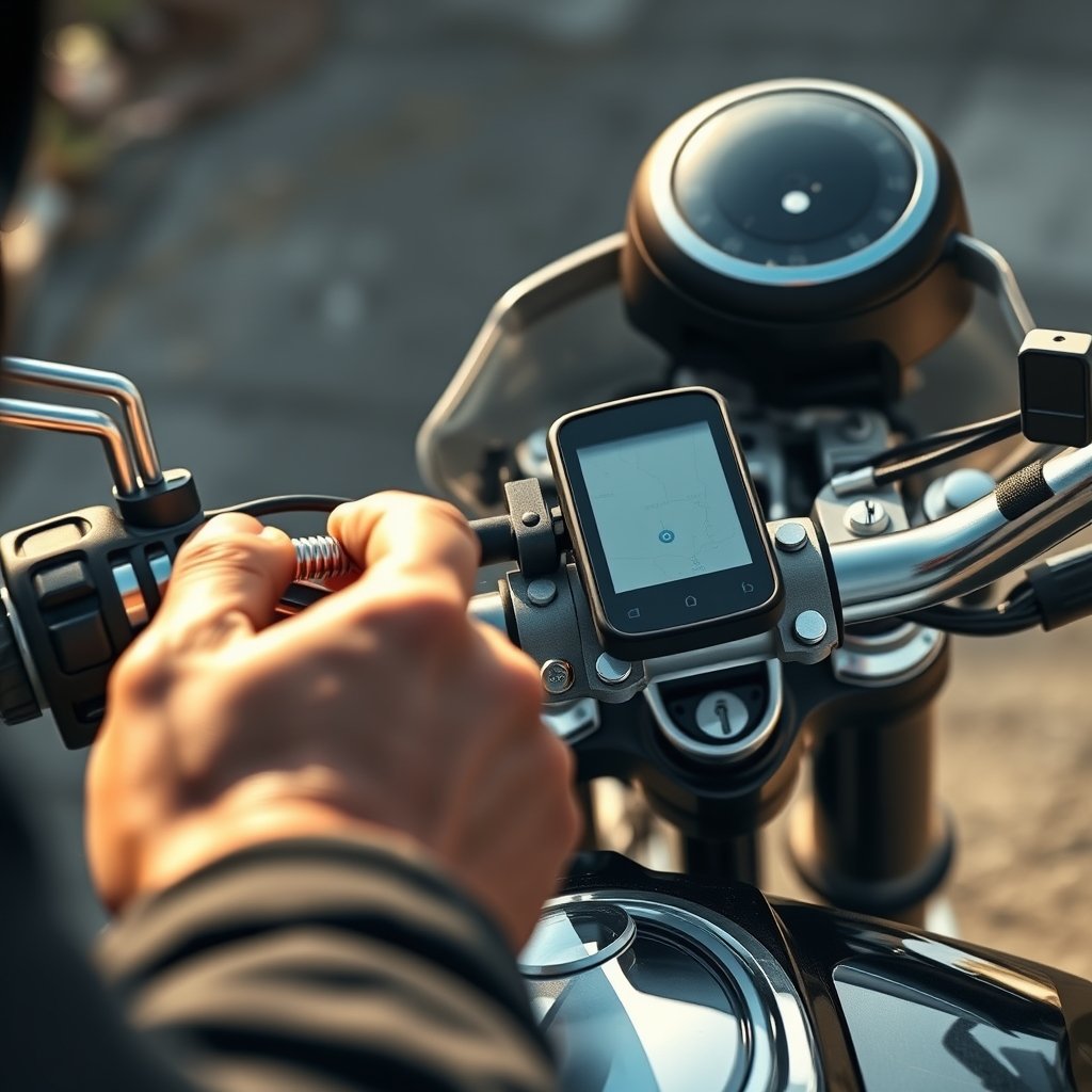motorcycle GPS navigation mount - Illustration 2