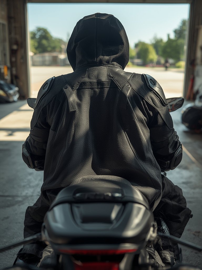 armored hoodie in action
