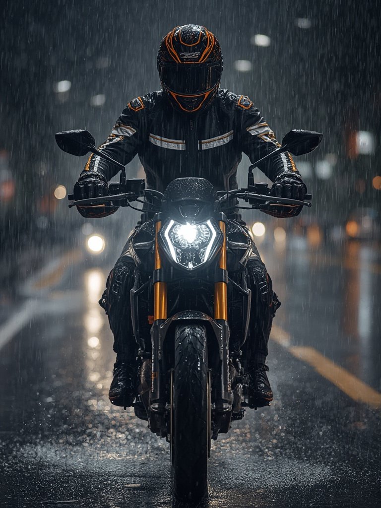 rain suit in action
