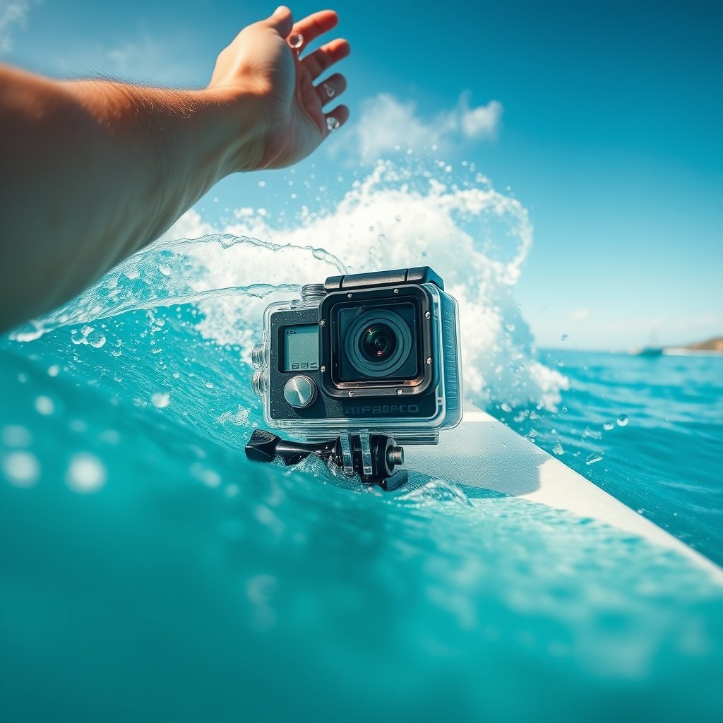 action camera in action