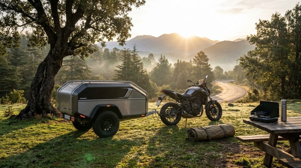 motorcycle camping trailer - Illustration 1