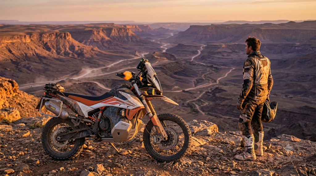 rally style adventure motorcycle