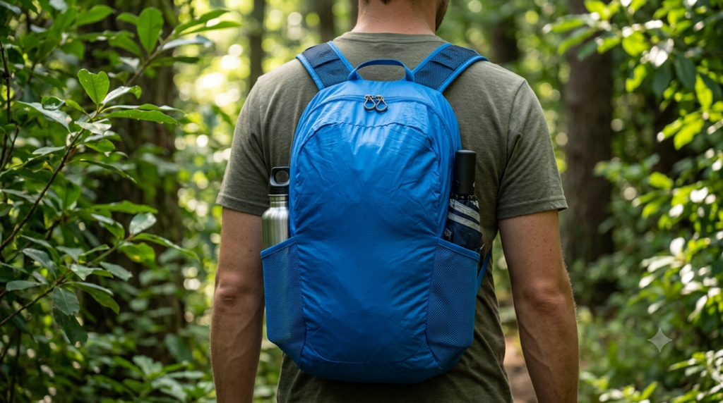 collapsible backpack product view