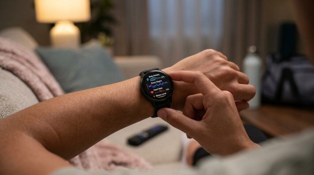 fitness smartwatch in action