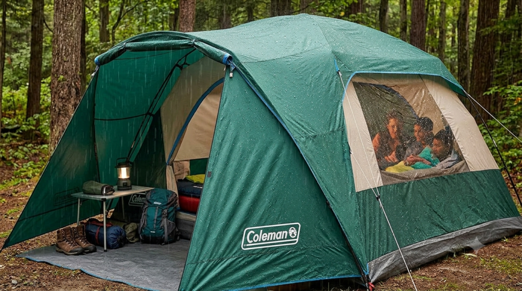 camping tent in action