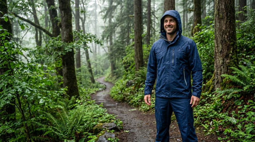FROGG TOGGS Men's Classic 3-Layer Waterproof Rain Suit – Breathable, Adjustable Hood, Ideal for Outdoor Sports 1 rain suit product view