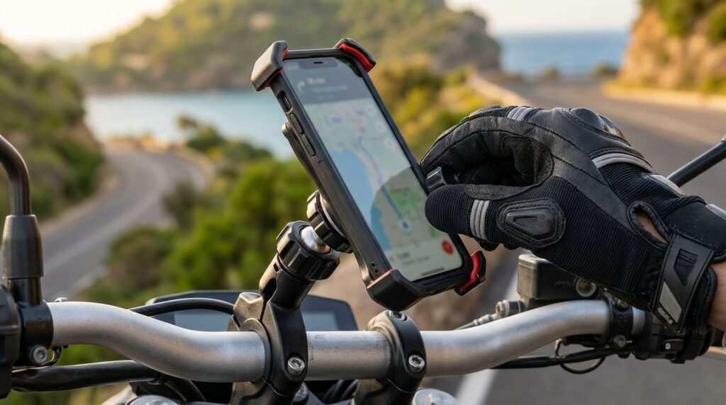 bike mount in action