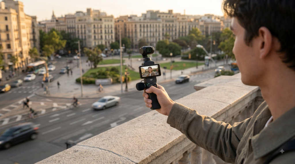 vlogging camera in action