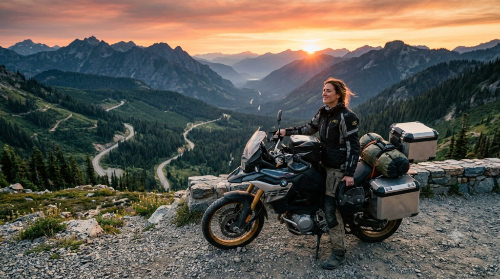 solo female adventure motorcycle travel 