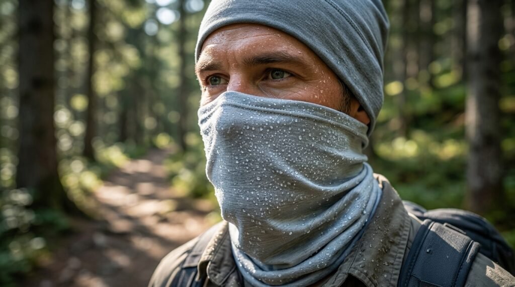 neck gaiter in action
