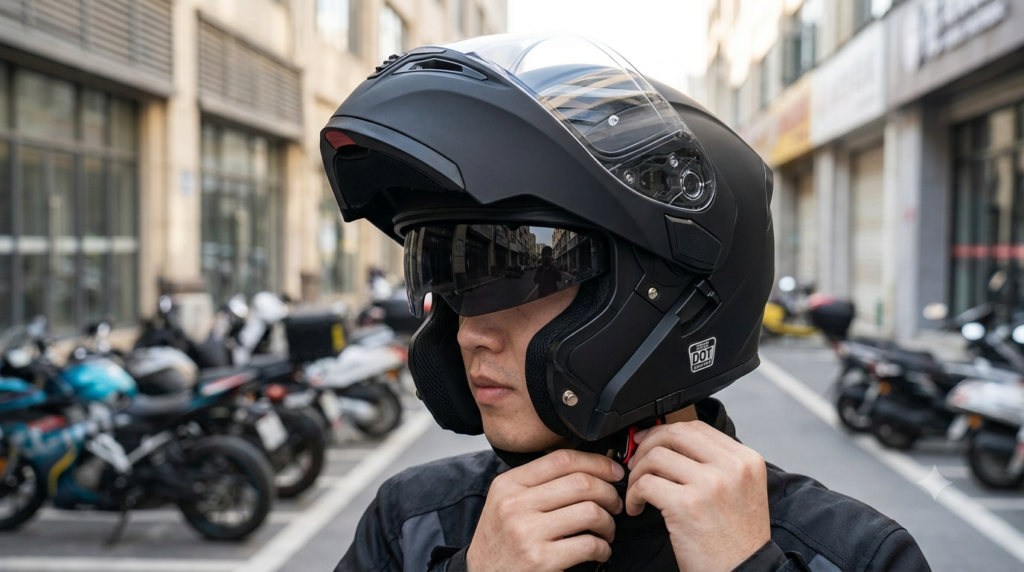 ILM Modular Helmet Review: Dual Visor Flip Up Full Face Protection DOT Approved Model 902/902L (2026) 2 modular helmet in action