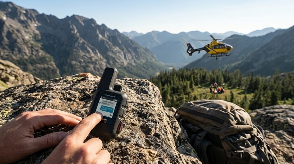 satellite communicator in action