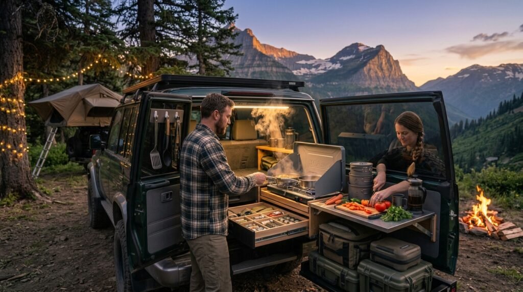 Compact Overland Kitchen Setup : 7 Smart Tips For Small Vehicles. 4 compact overland kitchen setup - Illustration 3