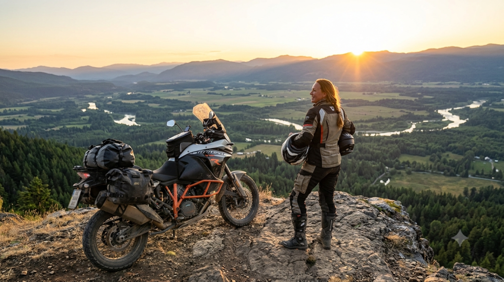 solo female adventure motorcycle travel 