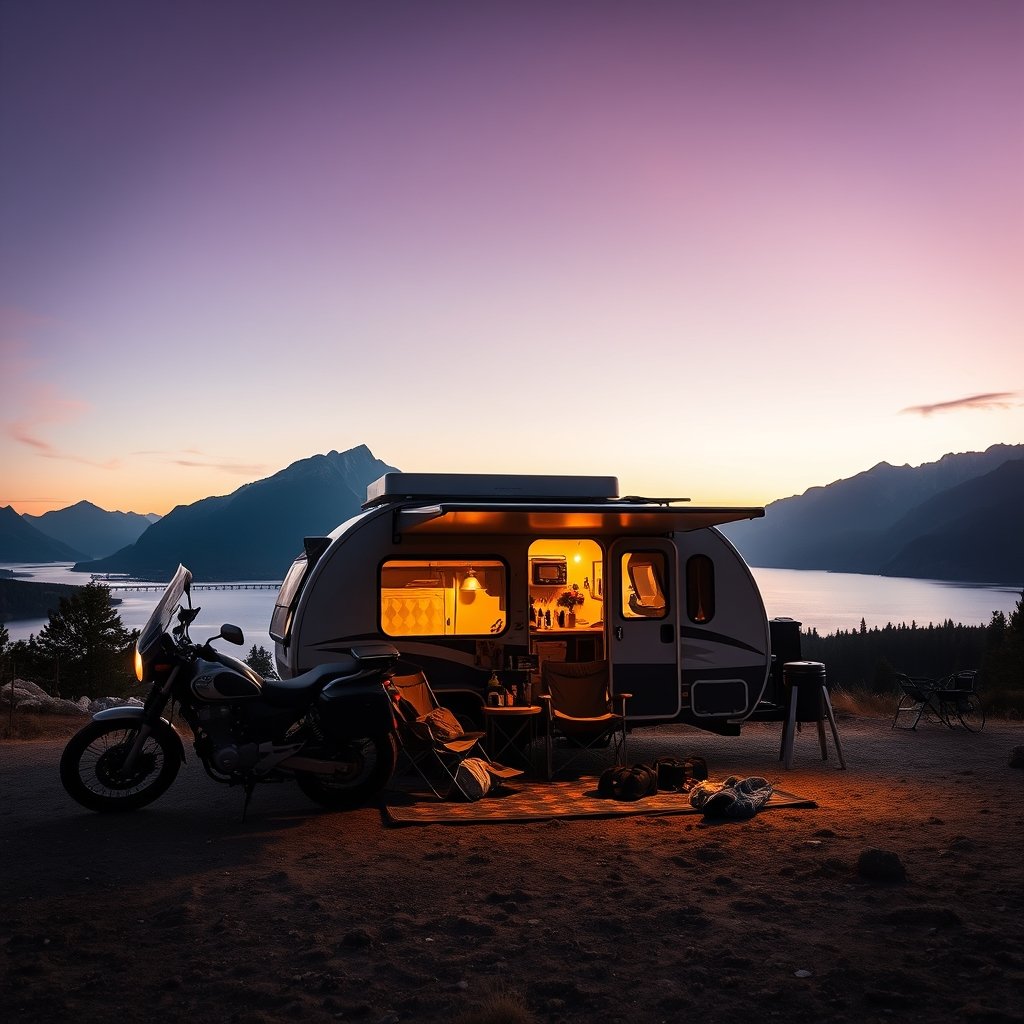motorcycle camping trailer - Illustration 3