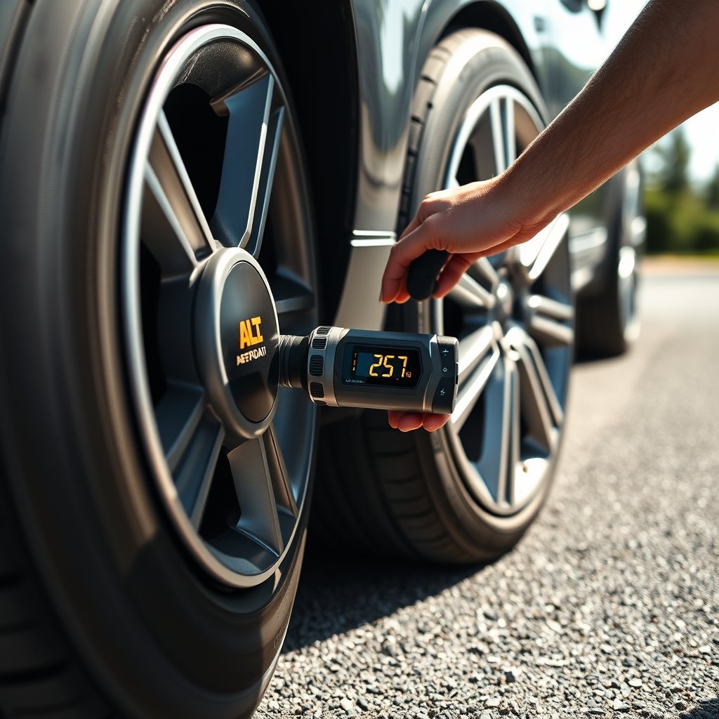 AstroAI L7 Tire Inflator Review: Fast Inflation, Digital Gauge & LED—Portable Power for Cars, Bikes & More 2 tire inflator in action