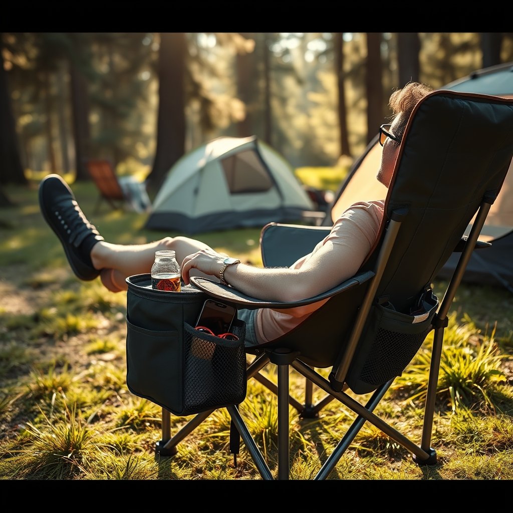 camping chair in action