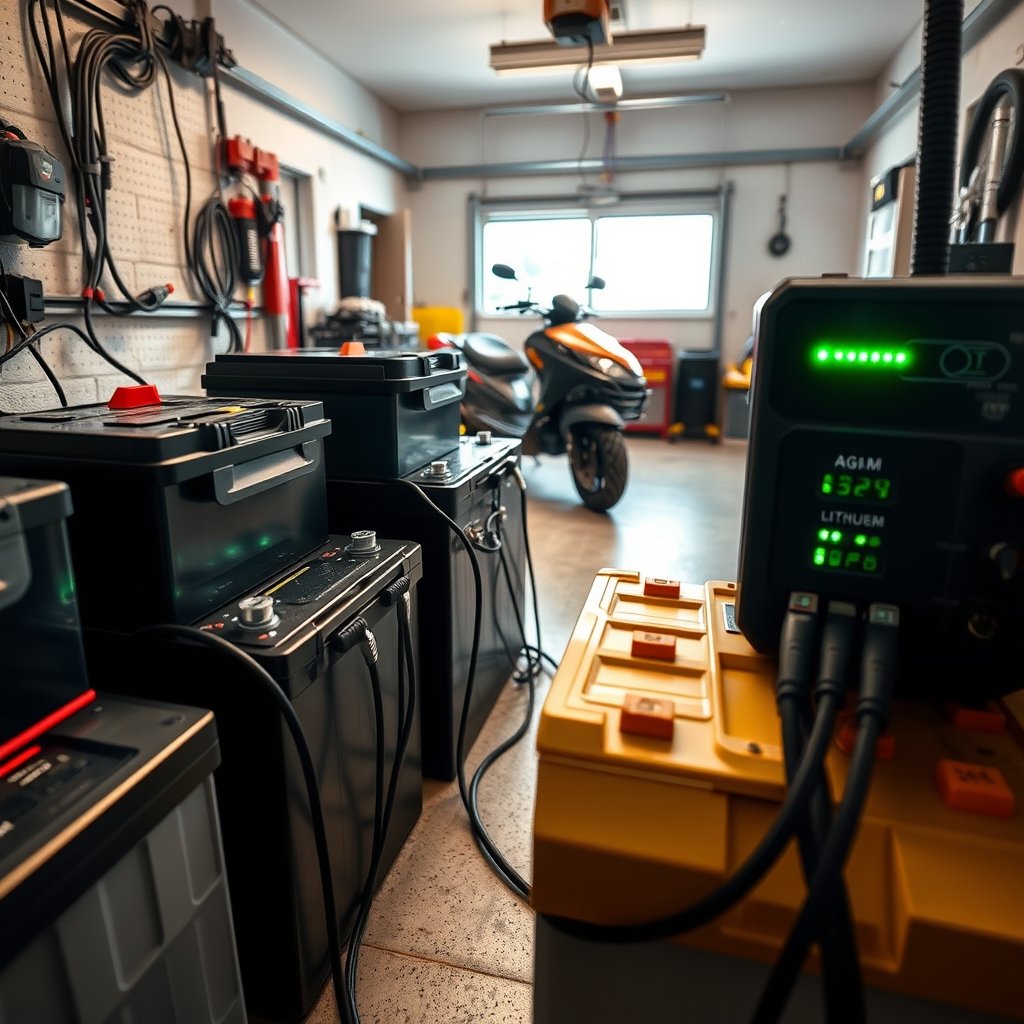 battery charger in action