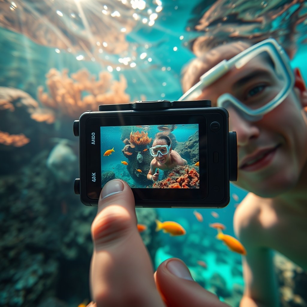 action camera in action