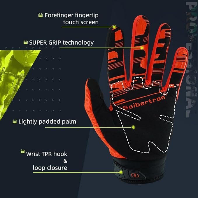 motocross gloves in action