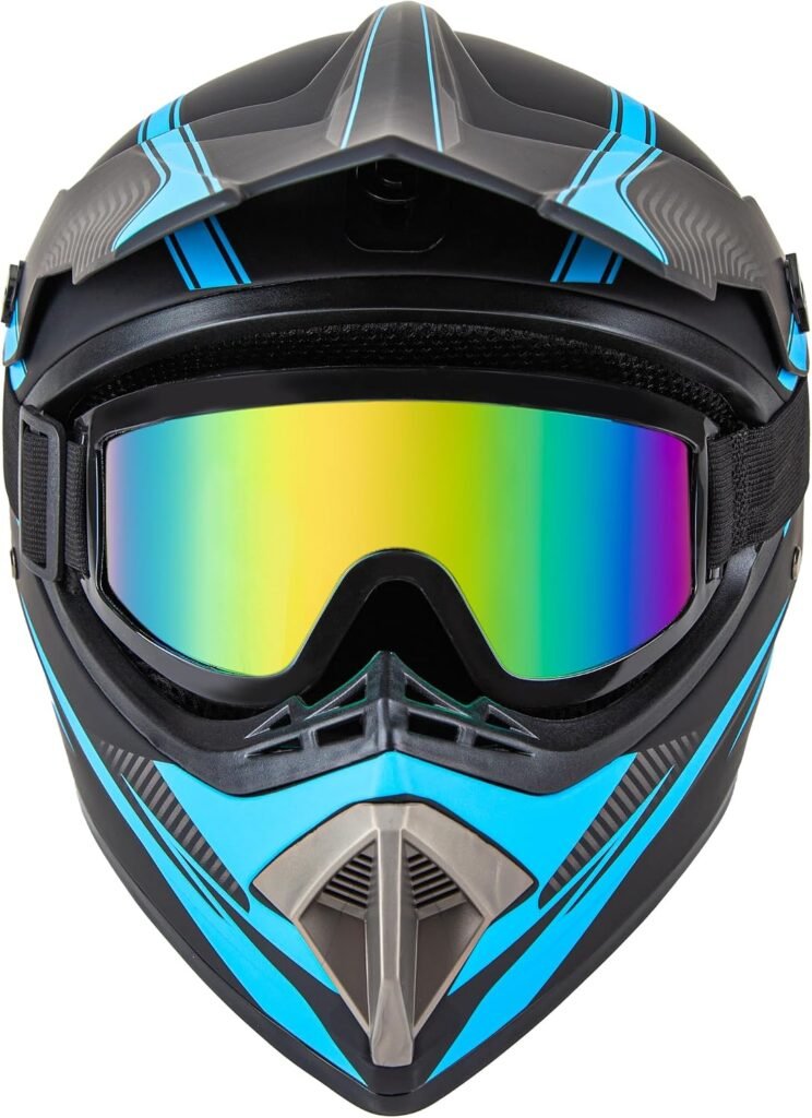 motorcycle helmet in action
