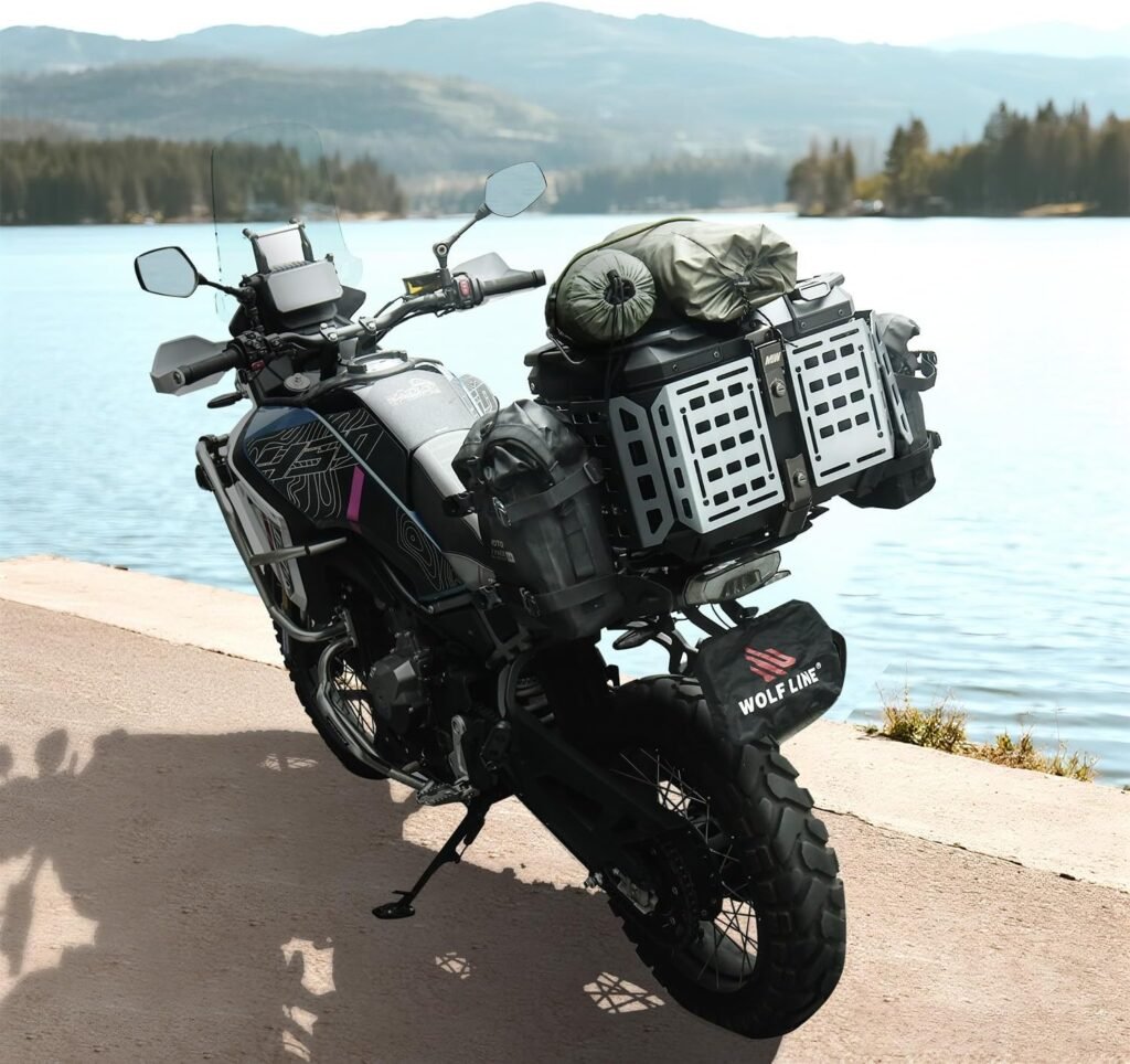 motorcycle topcase in action