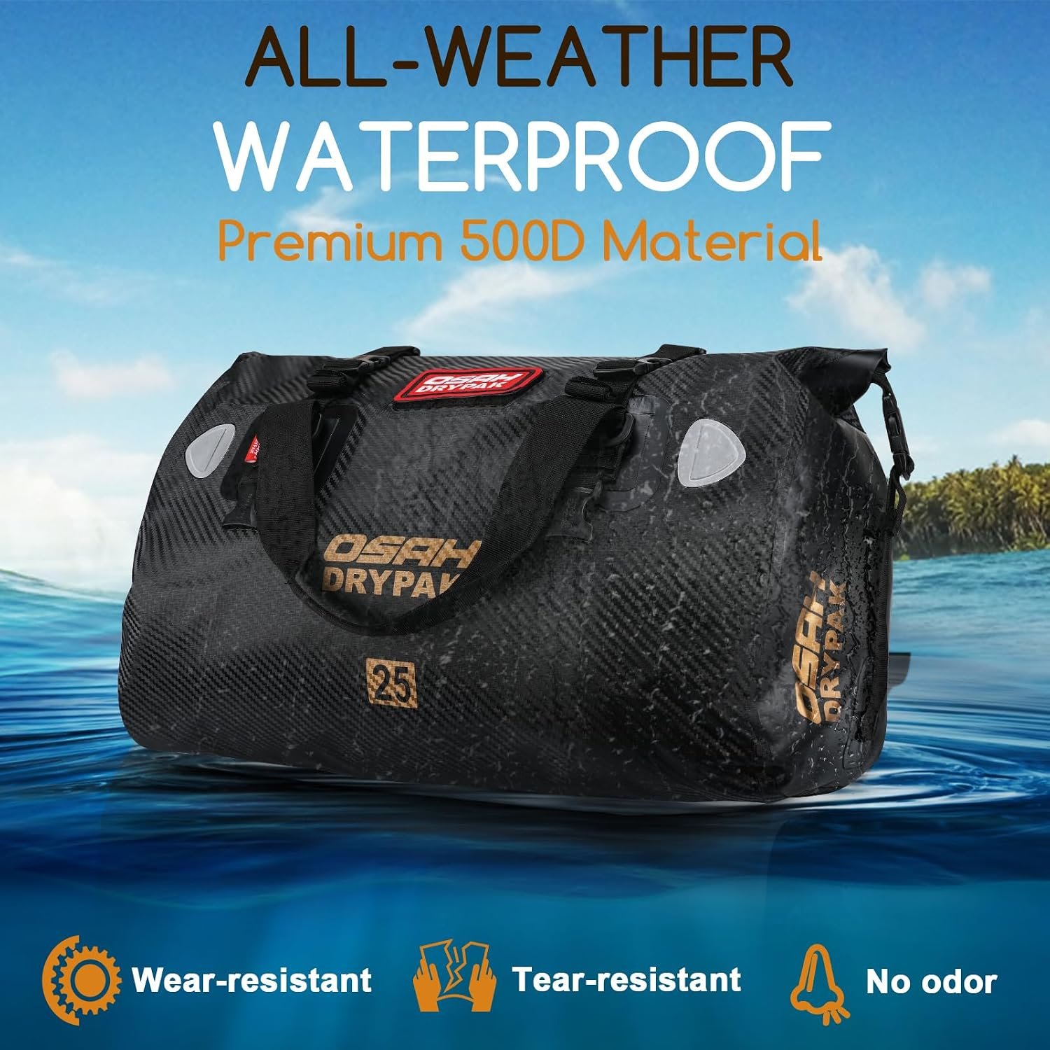 waterproof duffel in action