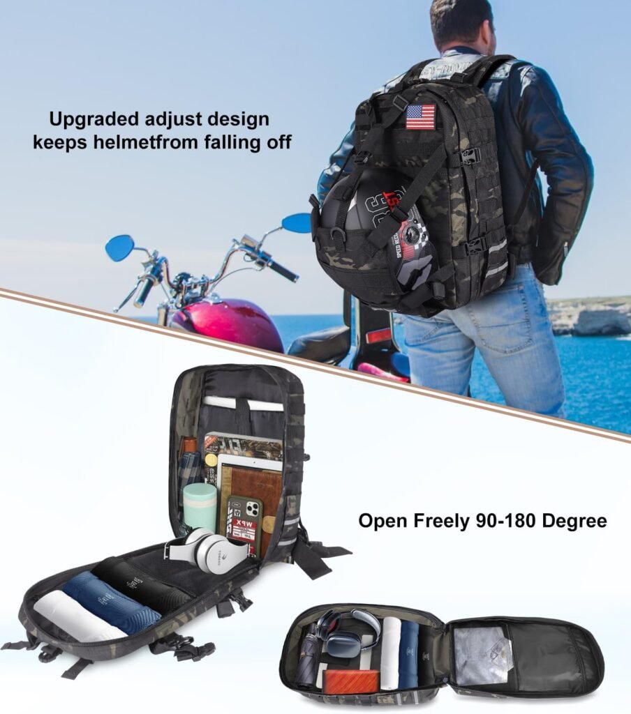 helmet backpack in action