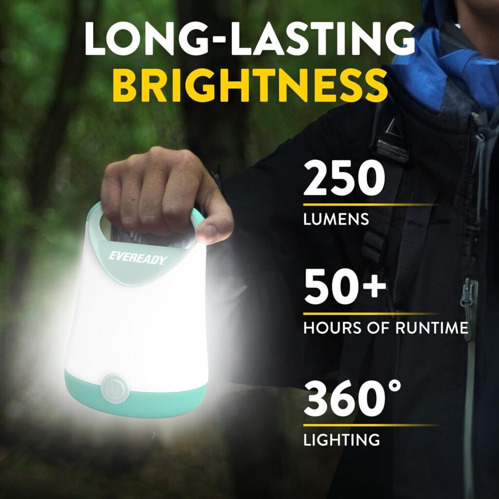 camping lantern in action