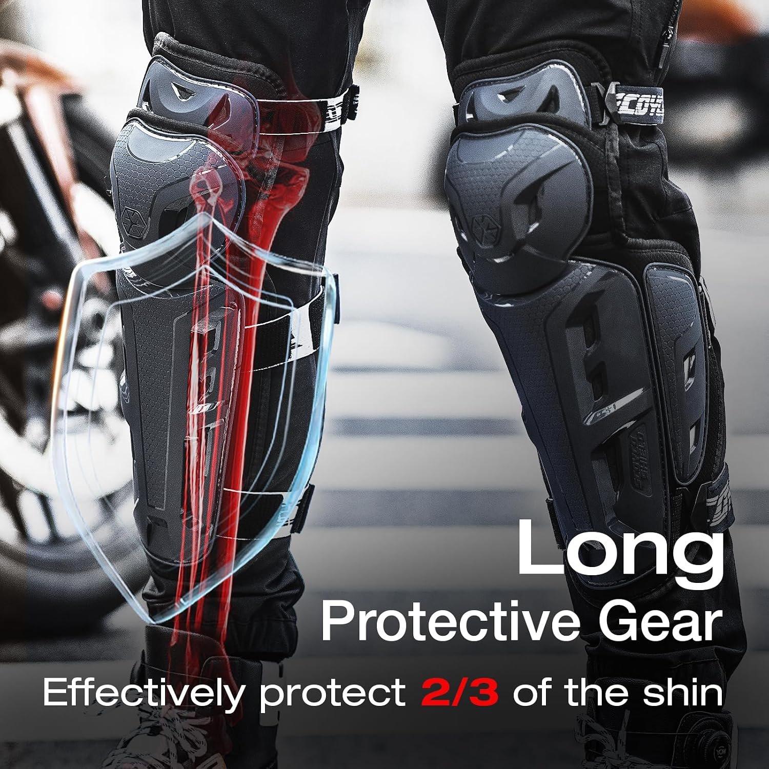 motorcycle pads in action
