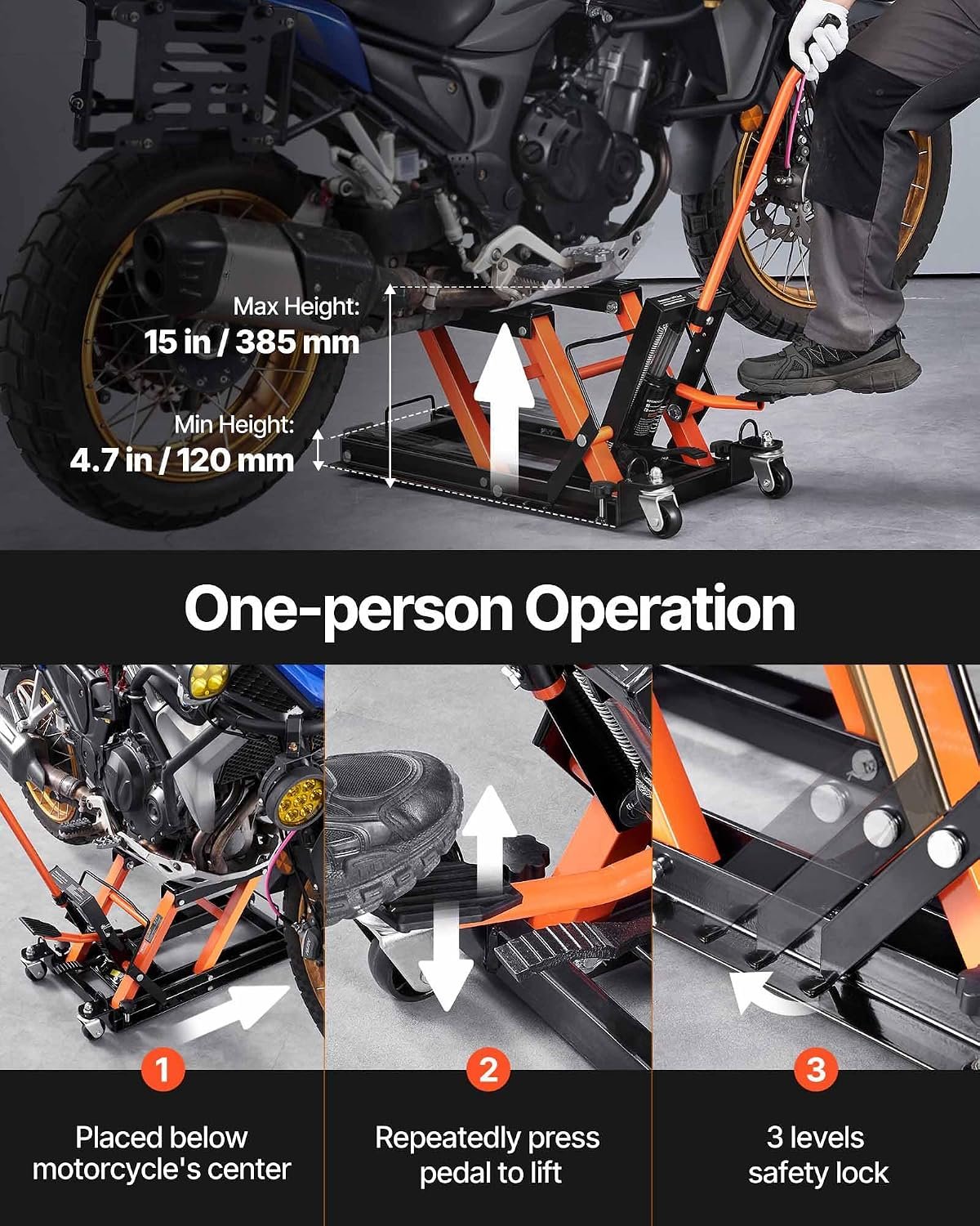 motorcycle jack product view