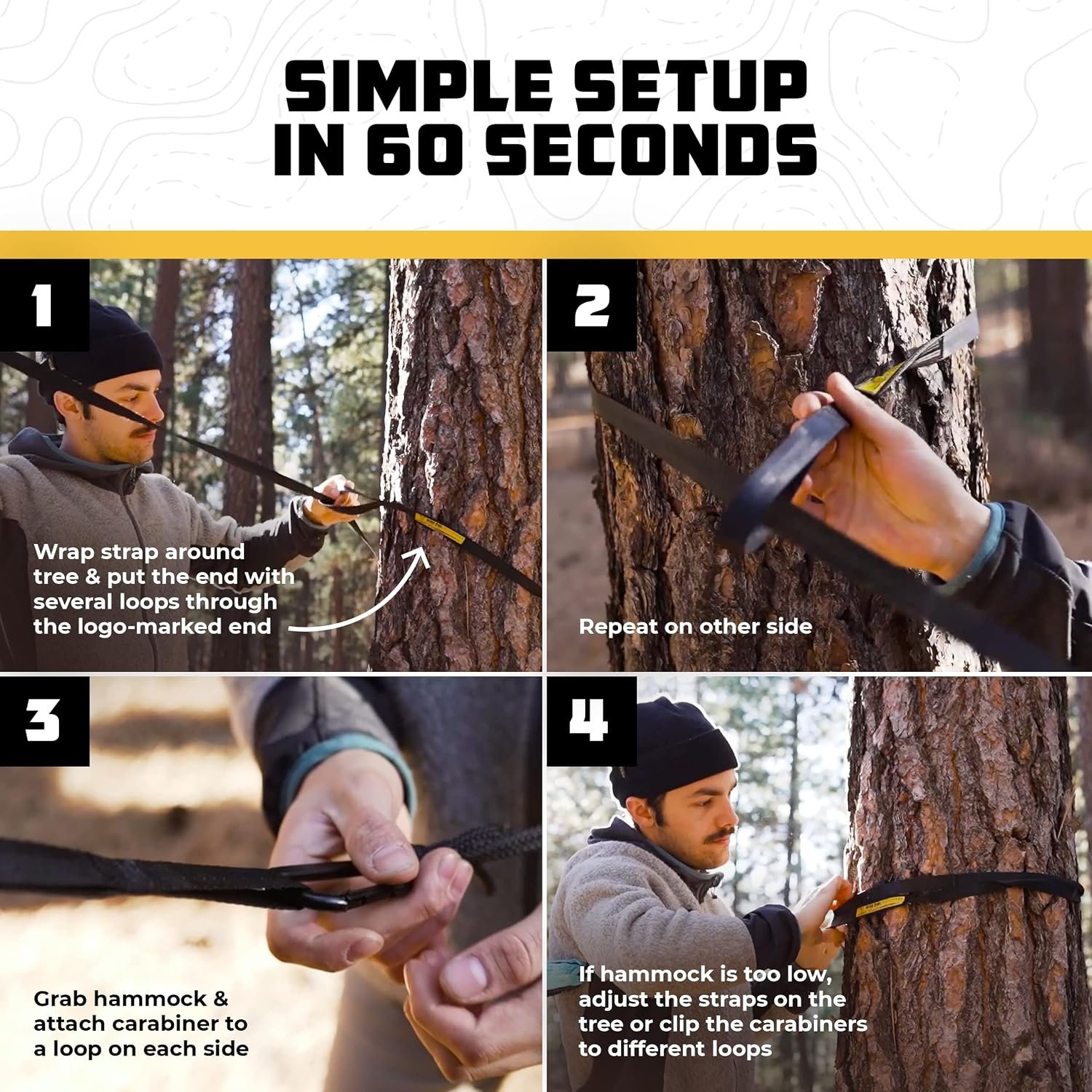camping hammock in action