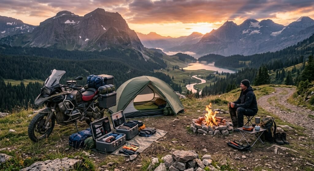 motorcycle camping luggage setup - Illustration 3