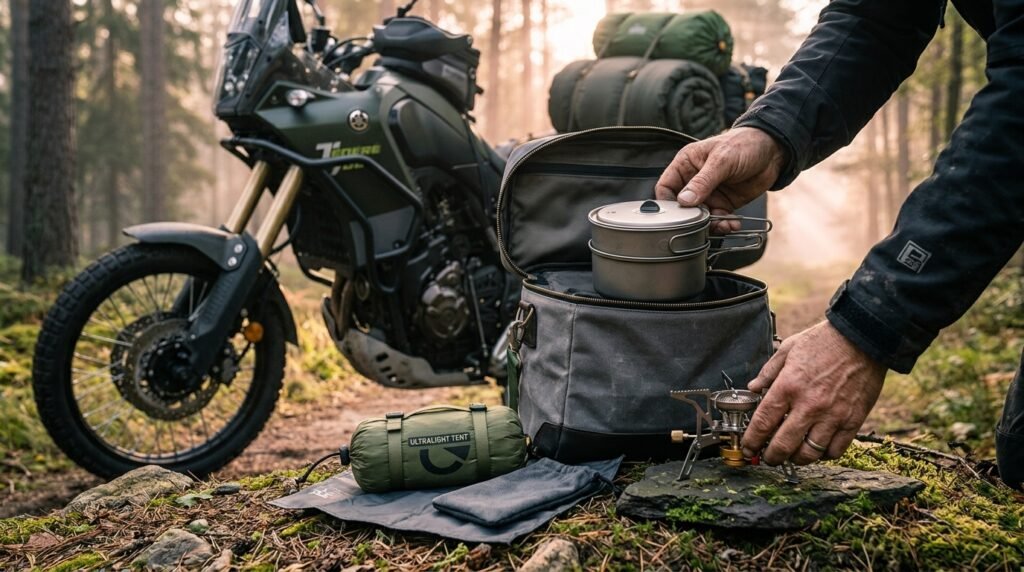 lightweight motorcycle camping gear - Illustration 2