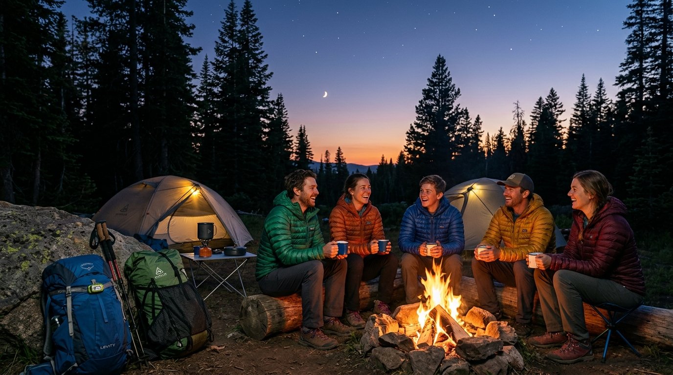 packable camp puffy jacket