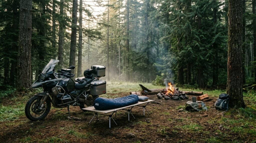 motorcycle camping cot - Illustration 1