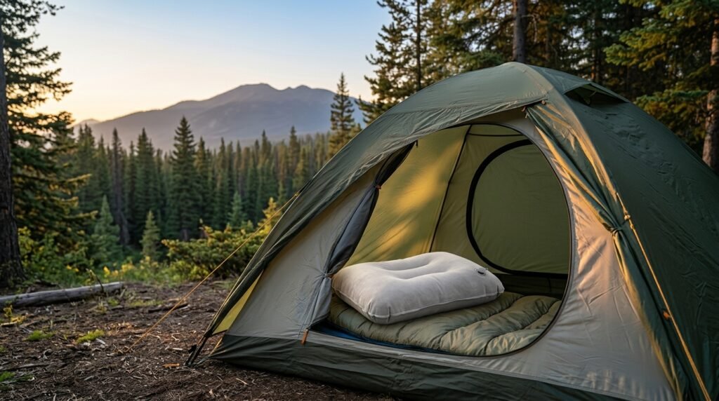 camping pillow product view