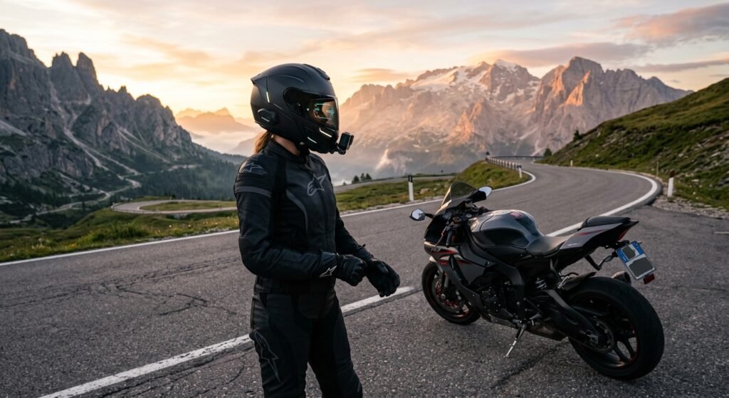 crash detection motorcycle helmet - Illustration 1