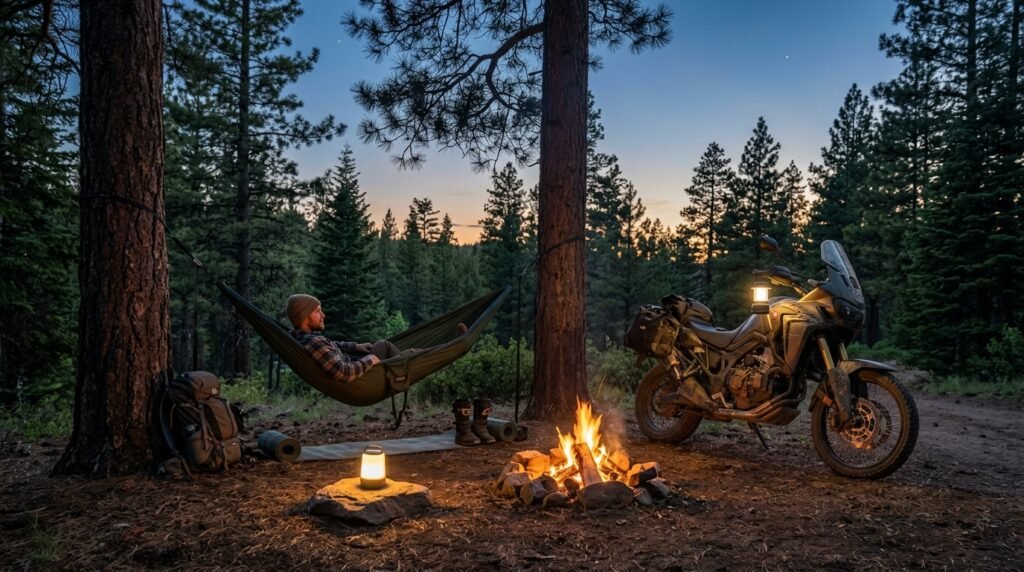 Motorcycle Camping Hammock : 7 Smart Tips To Cut Pack Weight 4 motorcycle camping hammock - Illustration 3
