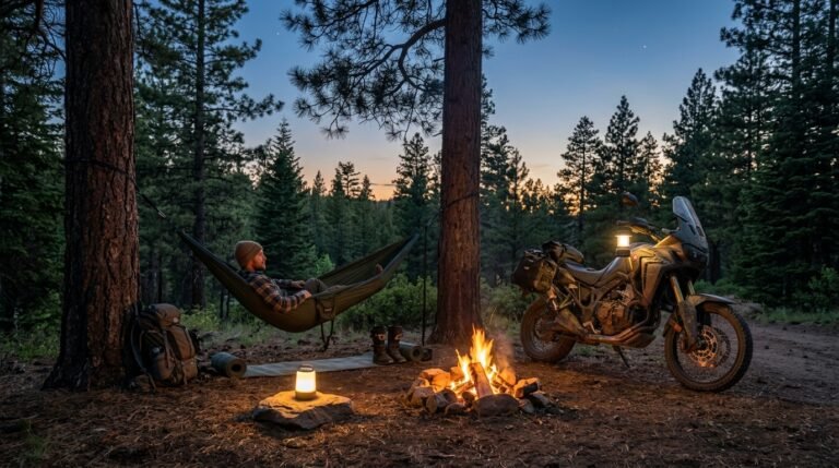 motorcycle camping hammock