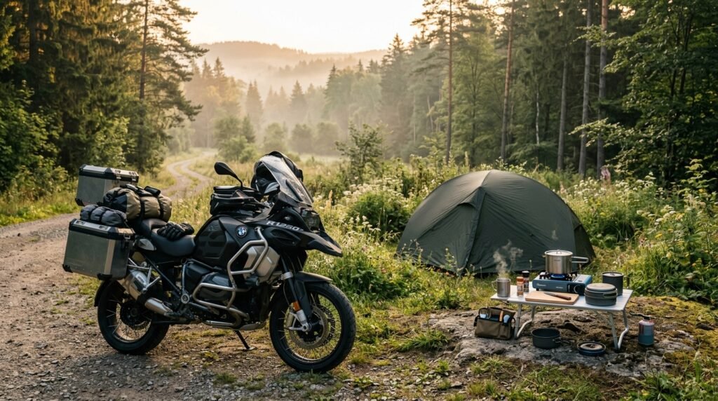 motorcycle camping kitchen - Illustration 1
