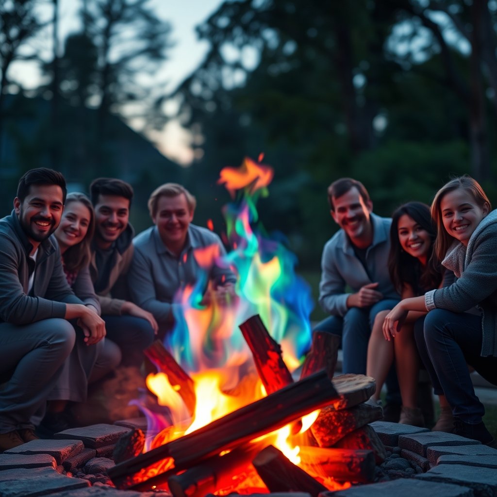 HGD (6 Pack) Magic Fire Color Changing Packets for Fire Pit & Fireplace – Create Mesmerizing Rainbow Flames Outdoors 1 magic fire product view