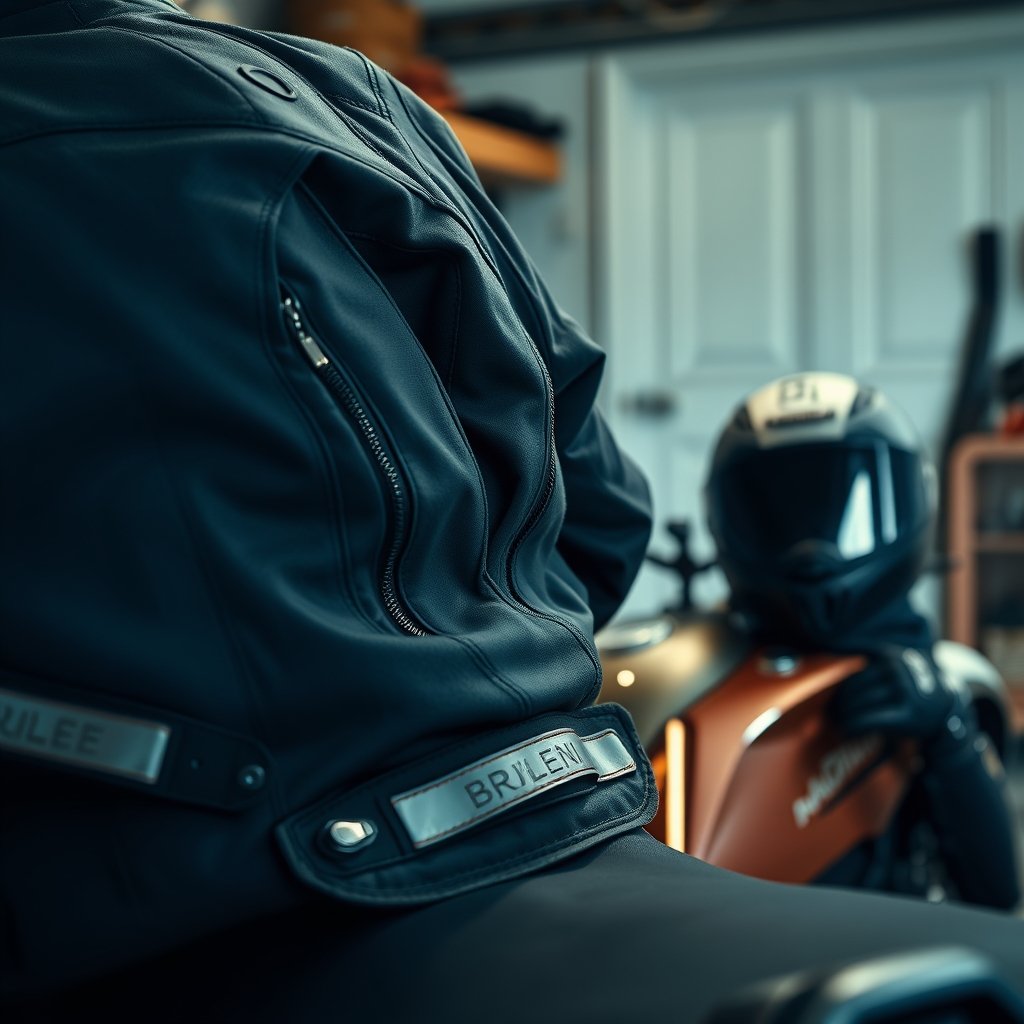 motorcycle jacket in action