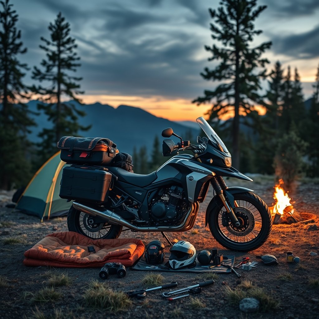 Motorcycle Camping Gear Kit : 10 Reliable Essentials to Pack Light 2 motorcycle camping gear kit - Illustration 1