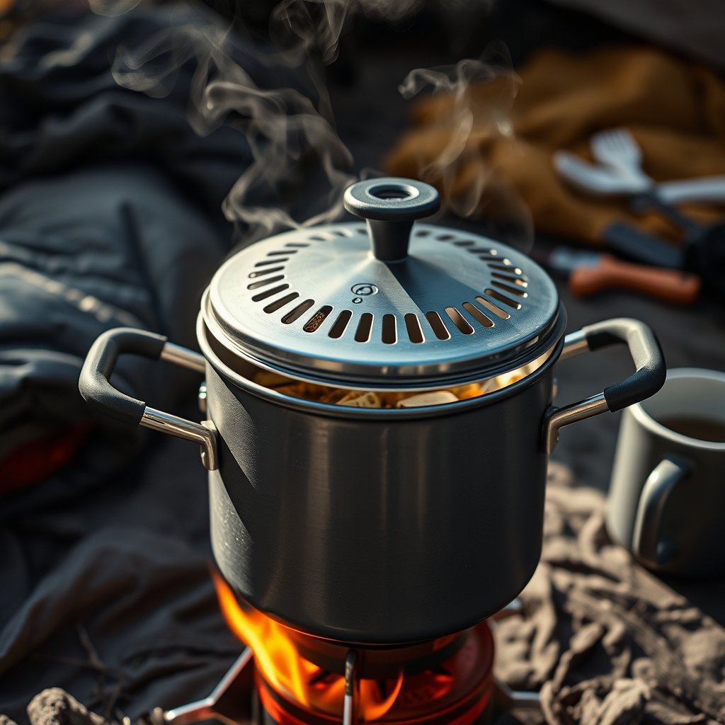 Fire-Maple Petrel G3 Ultralight Camping Pot Review: Compact 600ml Design With Foldable Handle for Easy Packing 2 camping pot in action