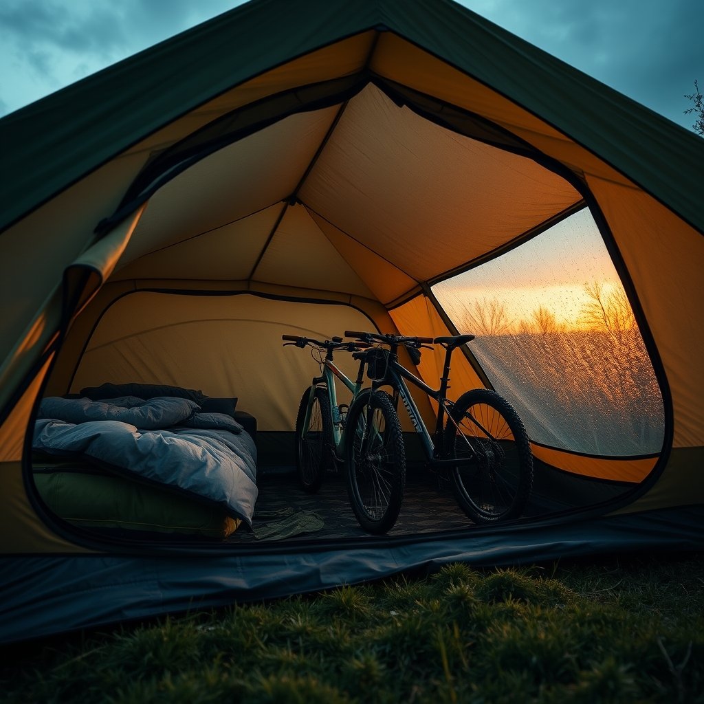 camping tent in action